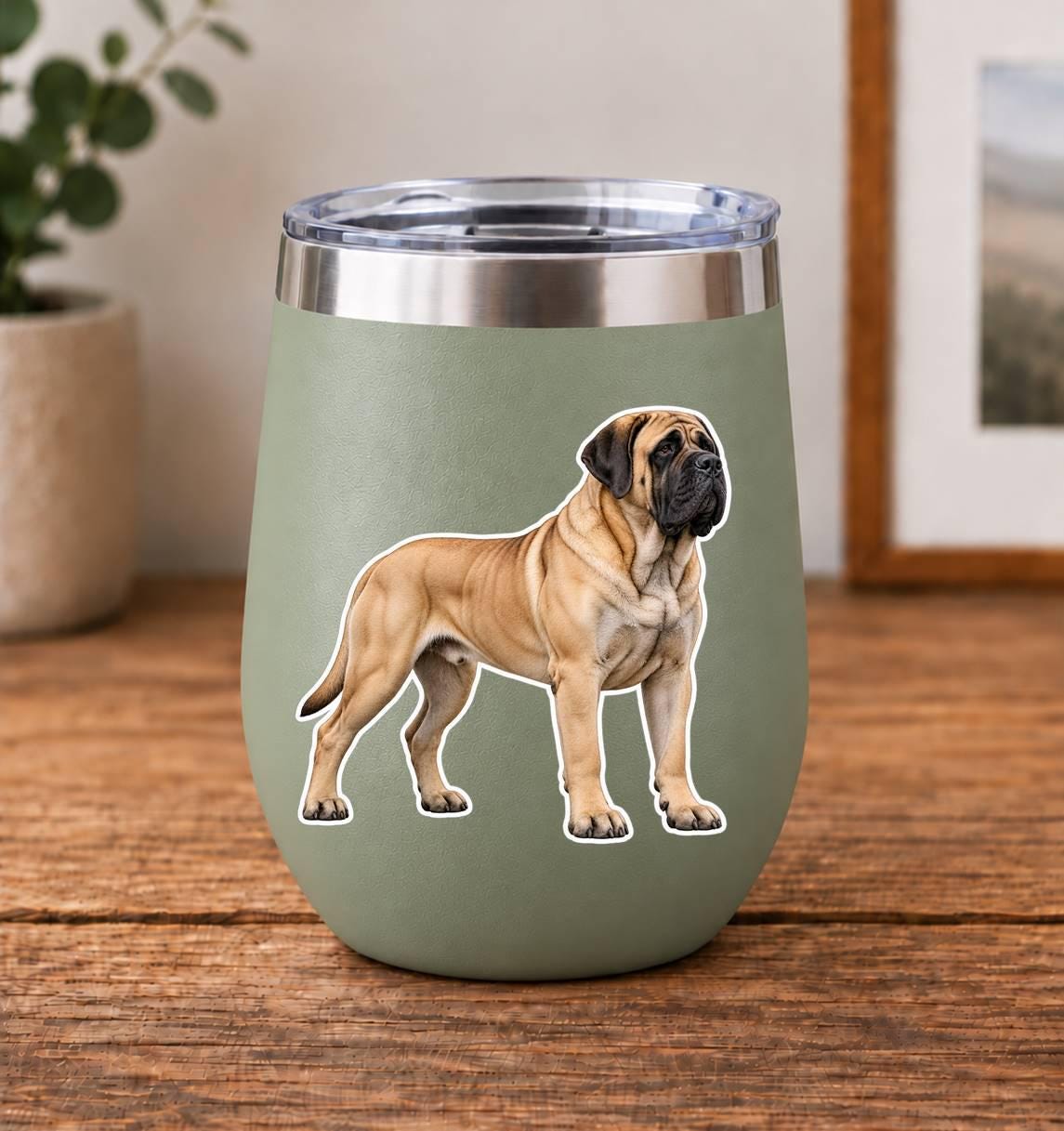 English Mastiff Sticker, Mastiff Dog Vinyl Decal, Waterproof Laminated Dog Sticker ST 177