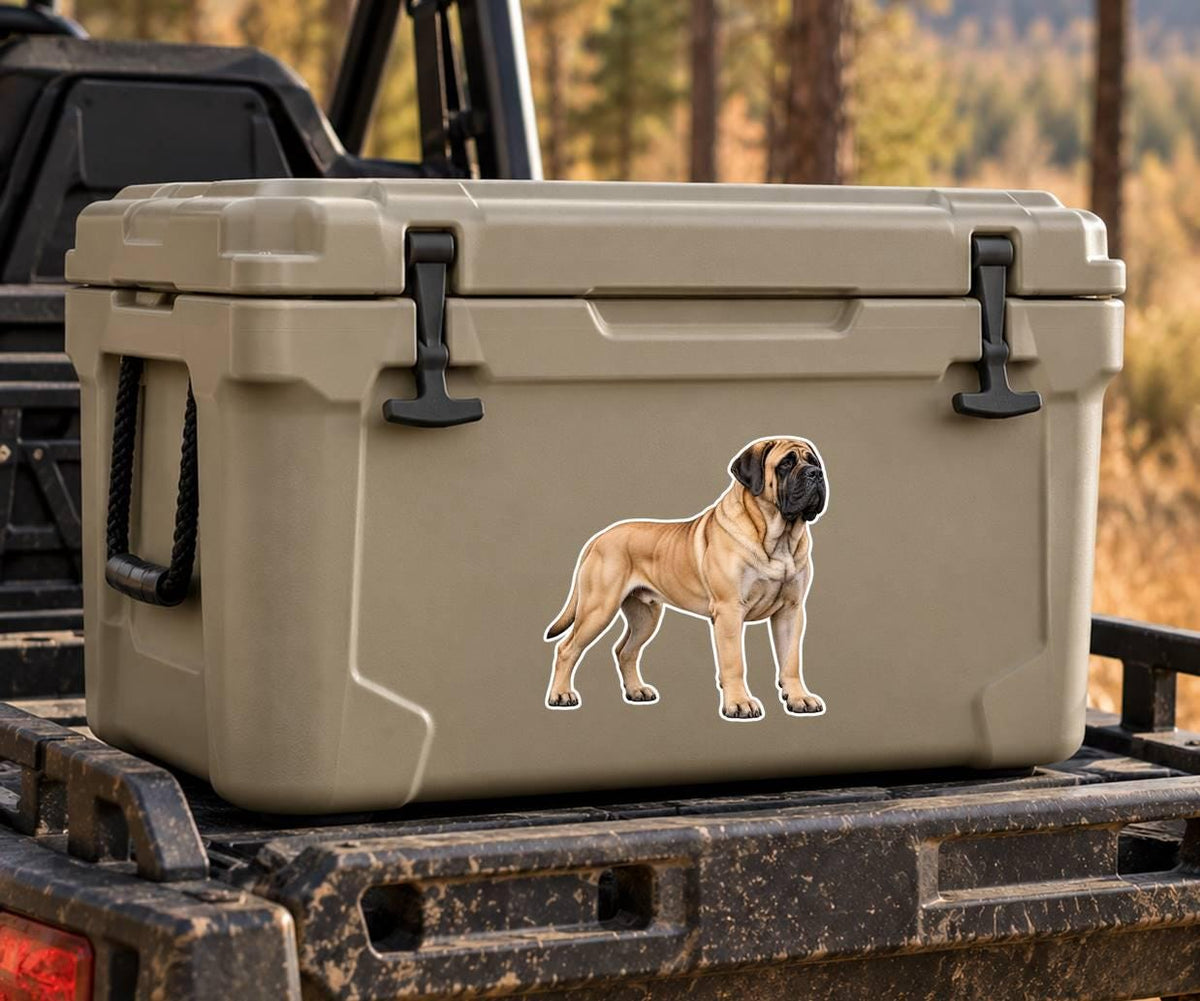 English Mastiff Sticker, Mastiff Dog Vinyl Decal, Waterproof Laminated Dog Sticker ST 177