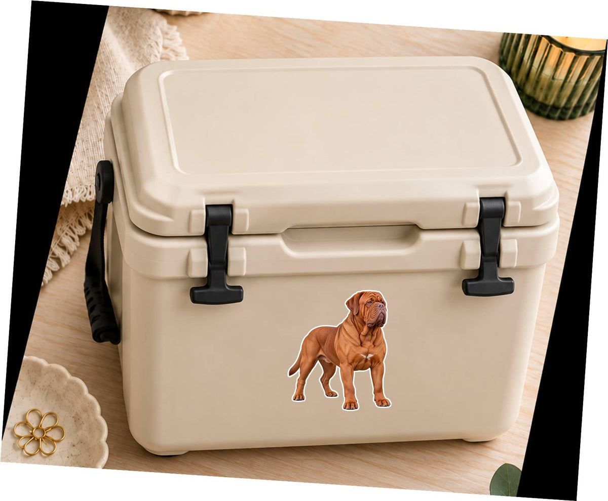 Dogue de Bordeaux Sticker, French Mastiff Dog Vinyl Decal, Waterproof Laminated Dog Sticker ST 178