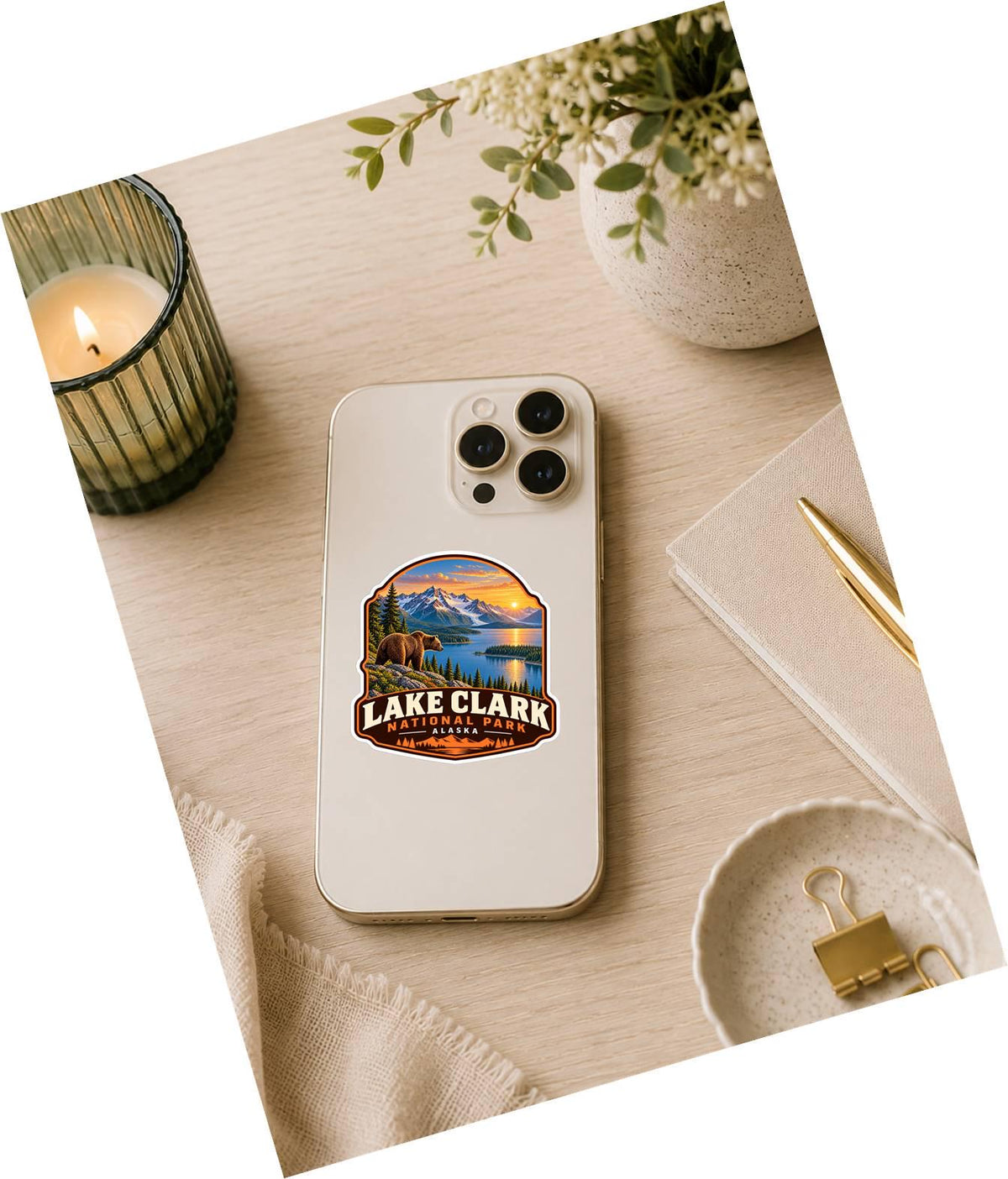 Lake Clark National Park Sticker, Alaska Travel Vinyl Decal, National Park Sticker ST 181