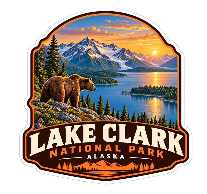 Lake Clark National Park Sticker, Alaska Travel Vinyl Decal, National Park Sticker ST 181