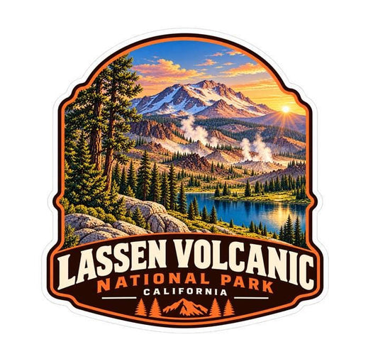 Lassen Volcanic National Park Sticker, California Travel Vinyl Decal, National Park Sticker ST 182