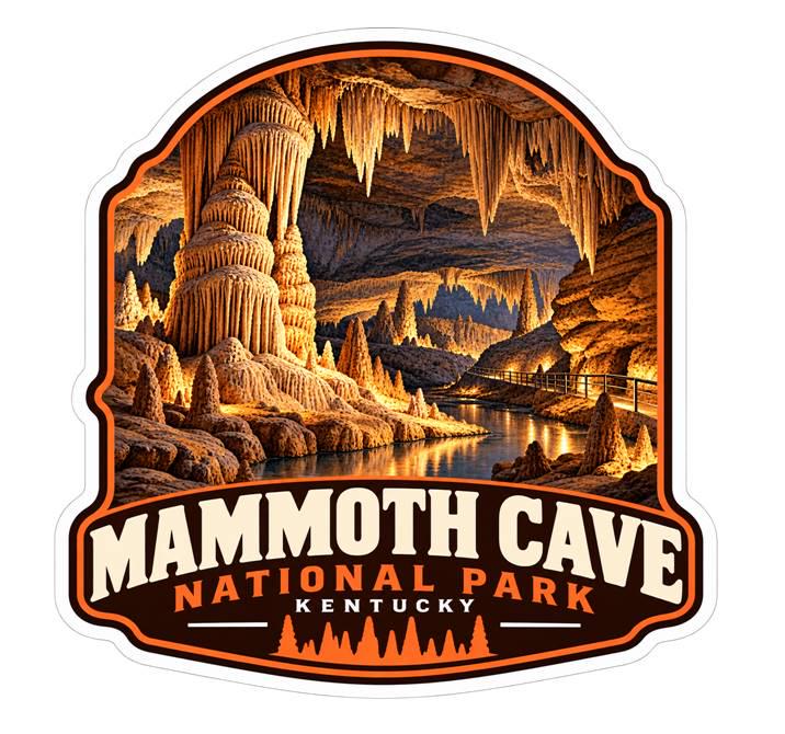 Mammoth Cave National Park Sticker, Kentucky Travel Vinyl Decal, Cave National Park Sticker ST 183