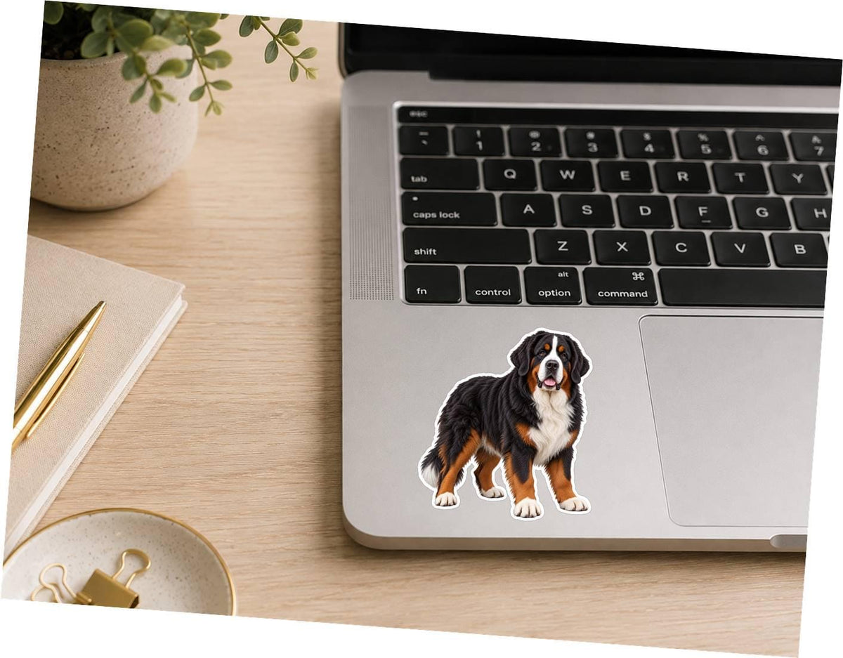 Bernese Mountain Dog Sticker, Berner Dog Vinyl Decal, Waterproof Laminated Dog Sticker st 184