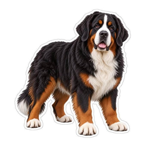 Bernese Mountain Dog Sticker, Berner Dog Vinyl Decal, Waterproof Laminated Dog Sticker st 184