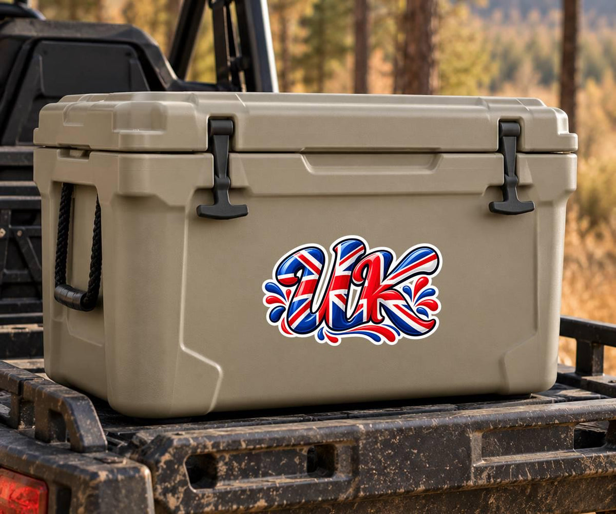 UK Sticker, United Kingdom Vinyl Decal, British Flag Waterproof Sticker ST 187