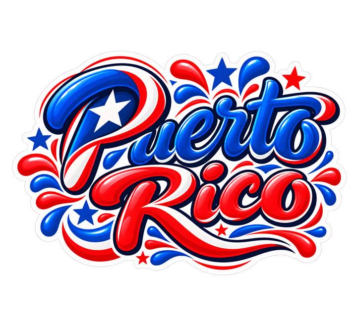 Puerto Rico Sticker, Puerto Rican Flag Vinyl Decal, Boricua Waterproof Sticker ST 189