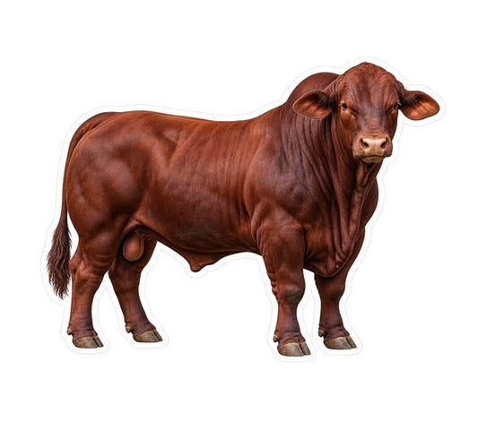Santa Gertrudis Bull Sticker, Cattle Vinyl Decal, Waterproof Cow Sticker st 199