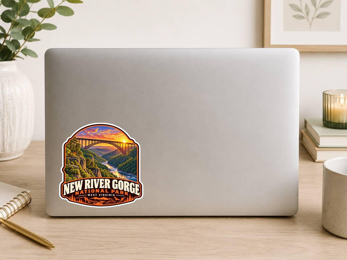 New River Gorge National Park Sticker, West Virginia Decal, Bridge Sticker, Hiking Camping Travel Sticker, National Park Souvenir ST 027