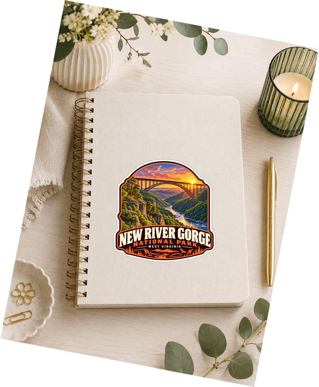 New River Gorge National Park Sticker, West Virginia Decal, Bridge Sticker, Hiking Camping Travel Sticker, National Park Souvenir ST 027