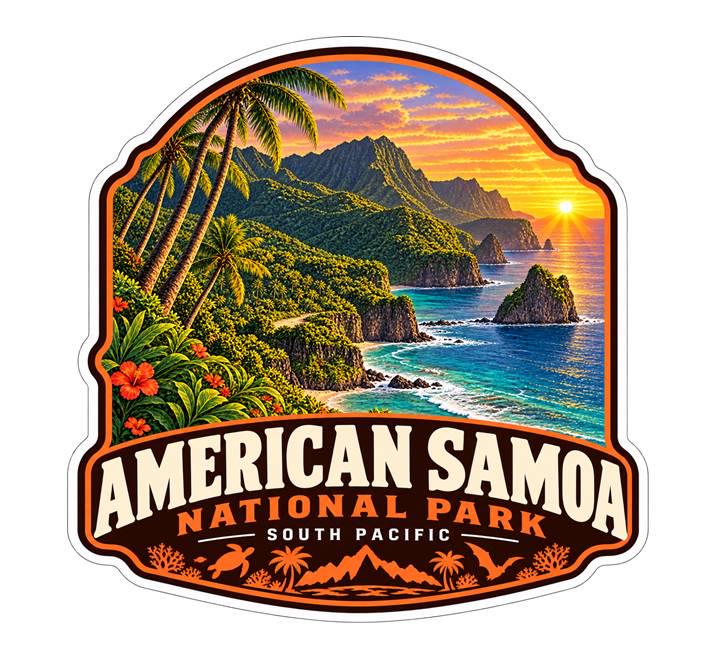 National Park of American Samoa Sticker, Samoa Travel Vinyl Decal ST 201