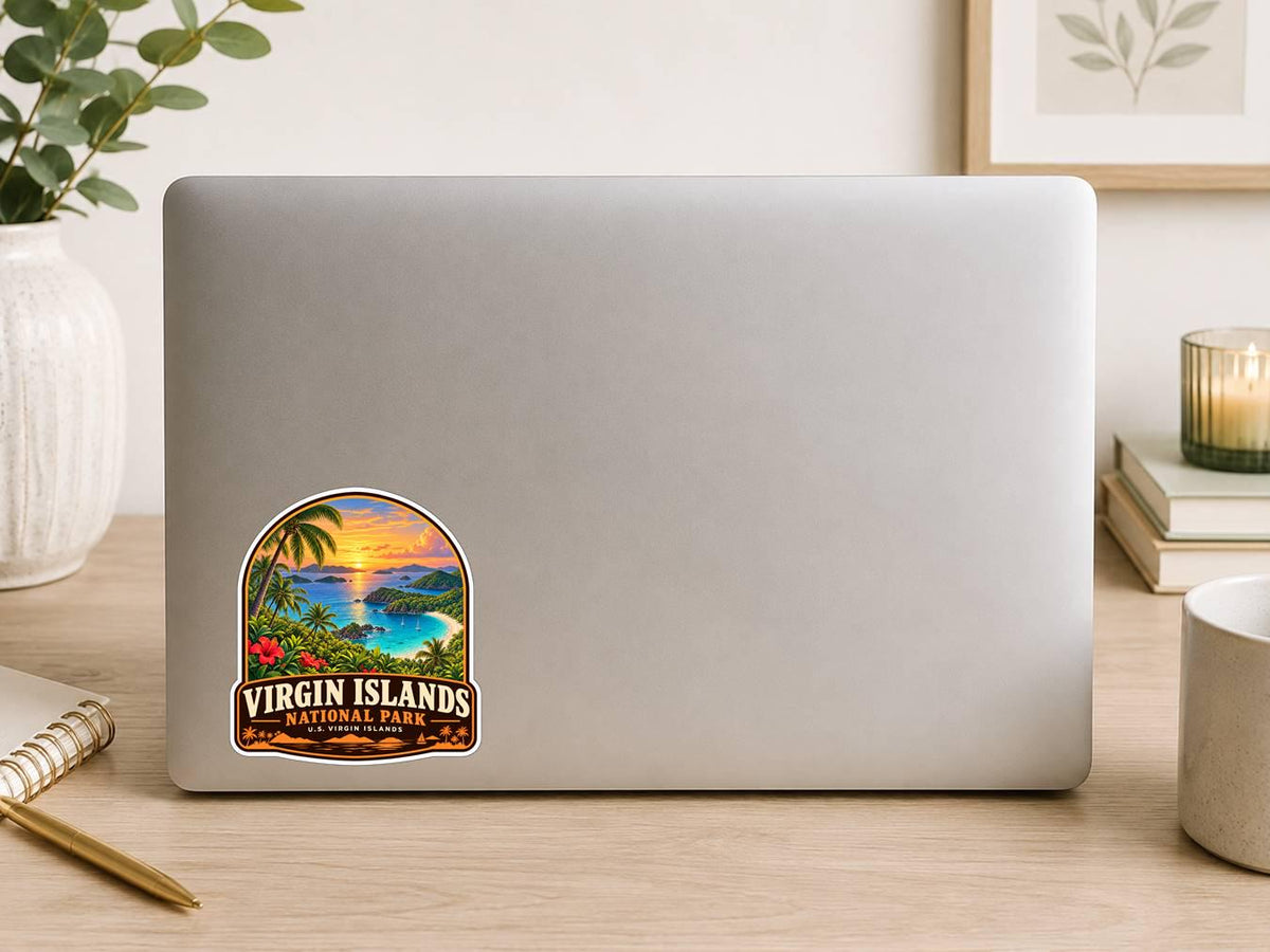 Virgin Islands National Park Sticker, U.S. Virgin Islands Travel Vinyl Decal ST 208