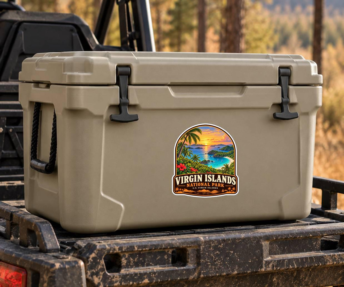 Virgin Islands National Park Sticker, U.S. Virgin Islands Travel Vinyl Decal ST 208