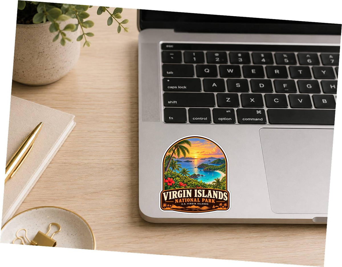 Virgin Islands National Park Sticker, U.S. Virgin Islands Travel Vinyl Decal ST 208