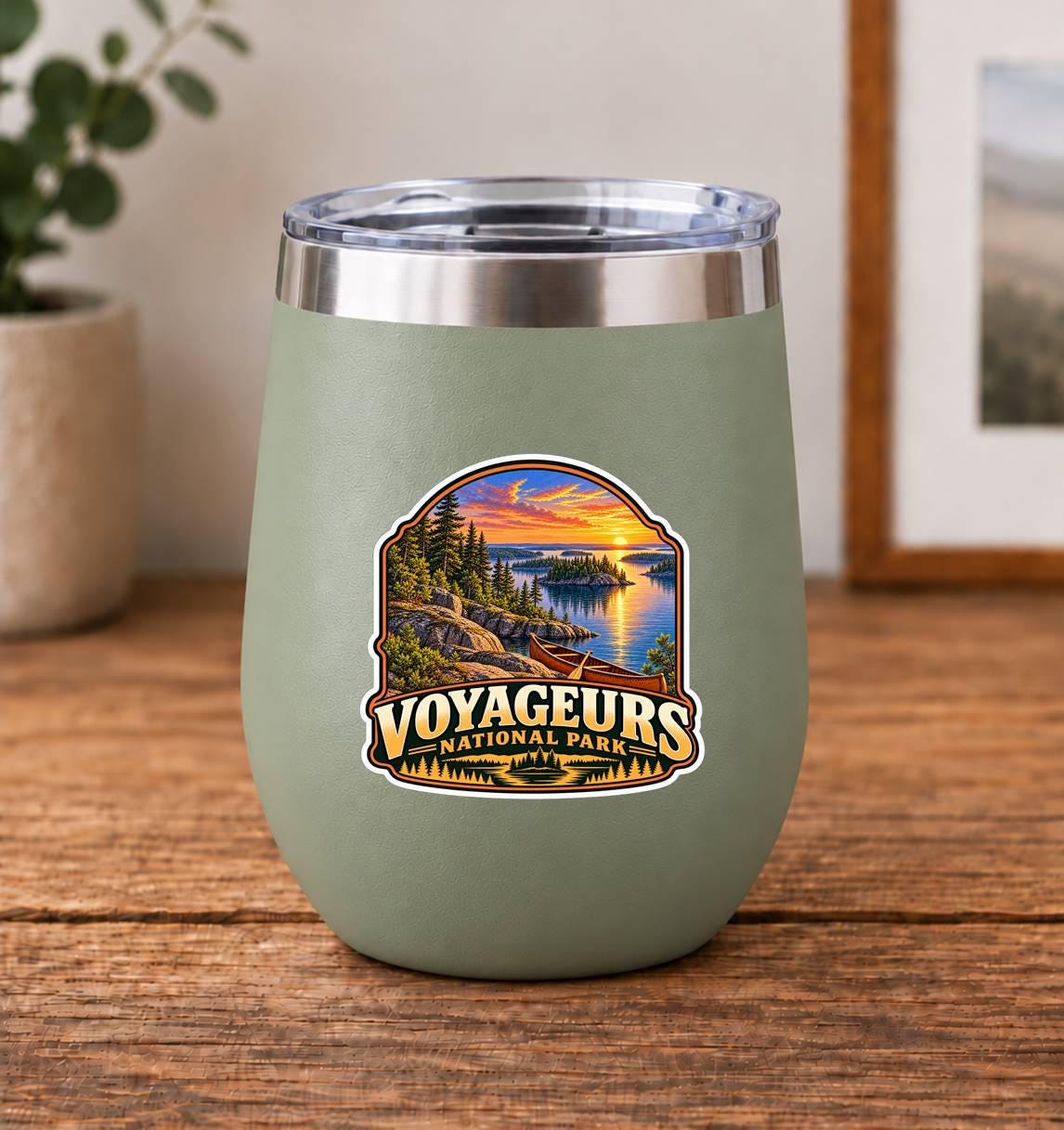 Voyageurs National Park Sticker, Minnesota Travel Vinyl Decal ST 209