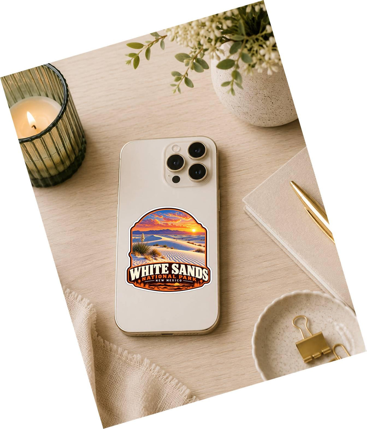 White Sands National Park Sticker, New Mexico Travel Vinyl Decal ST 210