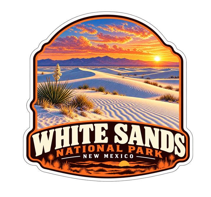 White Sands National Park Sticker, New Mexico Travel Vinyl Decal ST 210