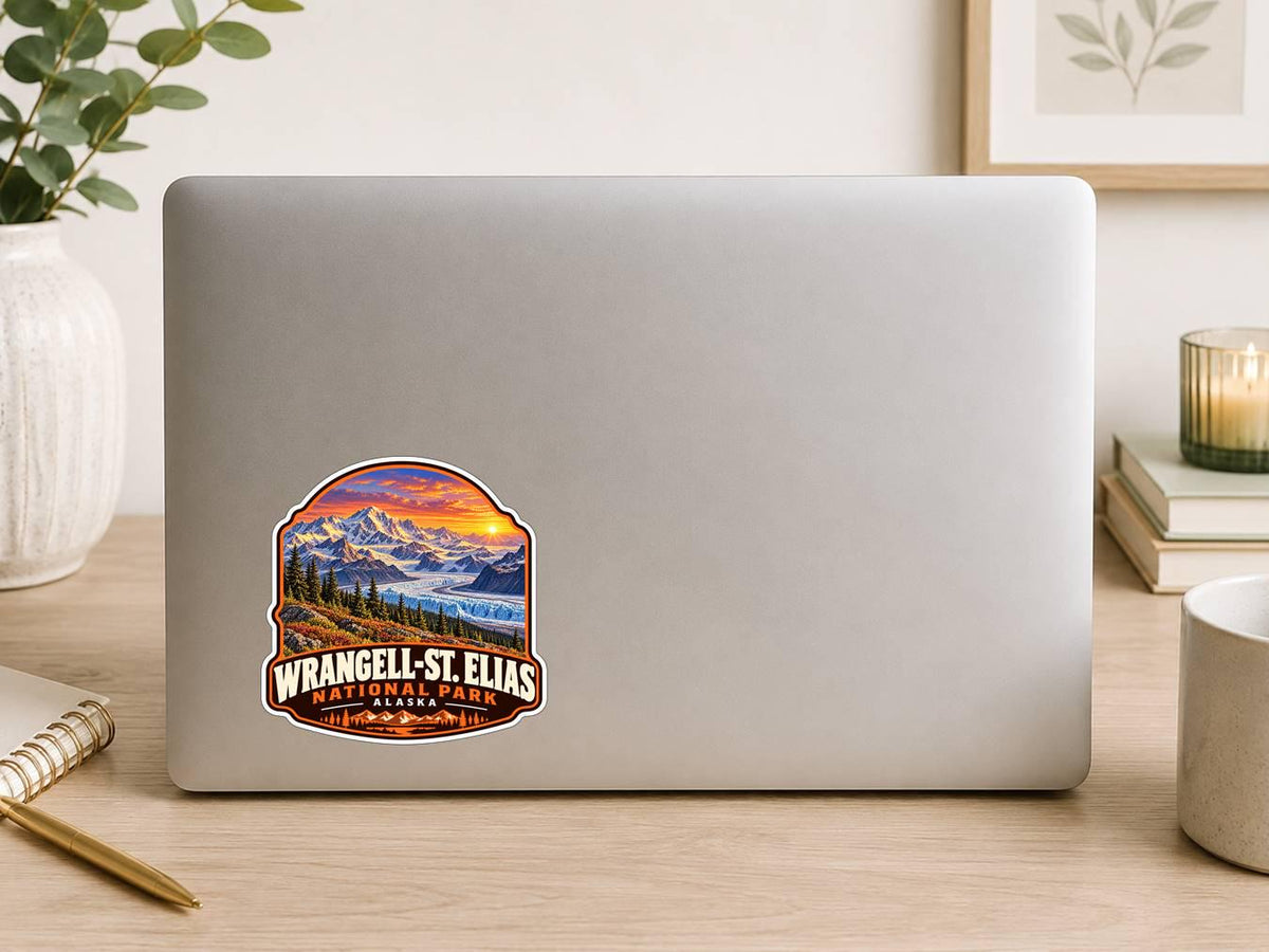 Wrangell-St. Elias National Park Sticker, Alaska Travel Vinyl Decal ST 212