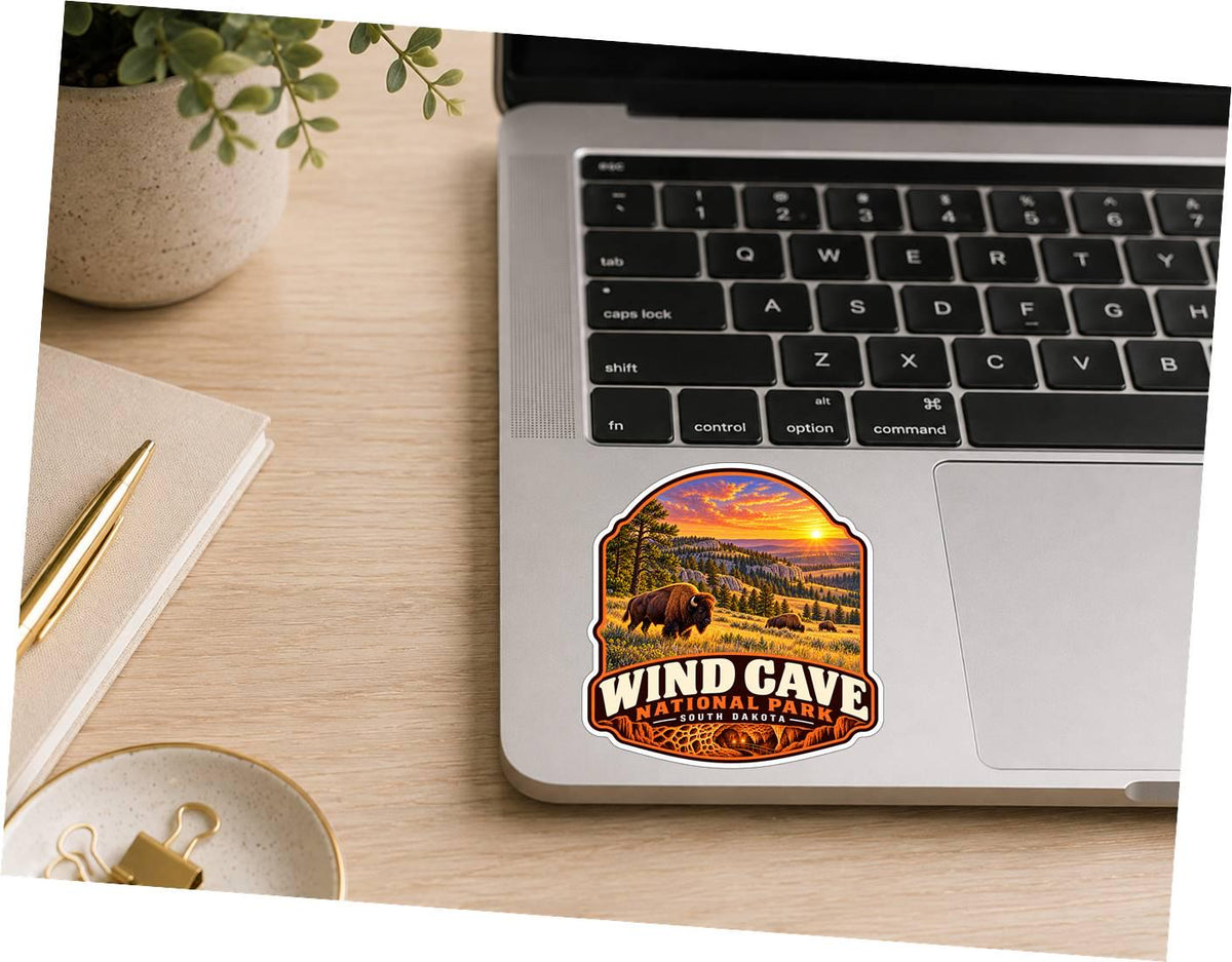 Wind Cave National Park Sticker, South Dakota Travel Vinyl Decal ST 211