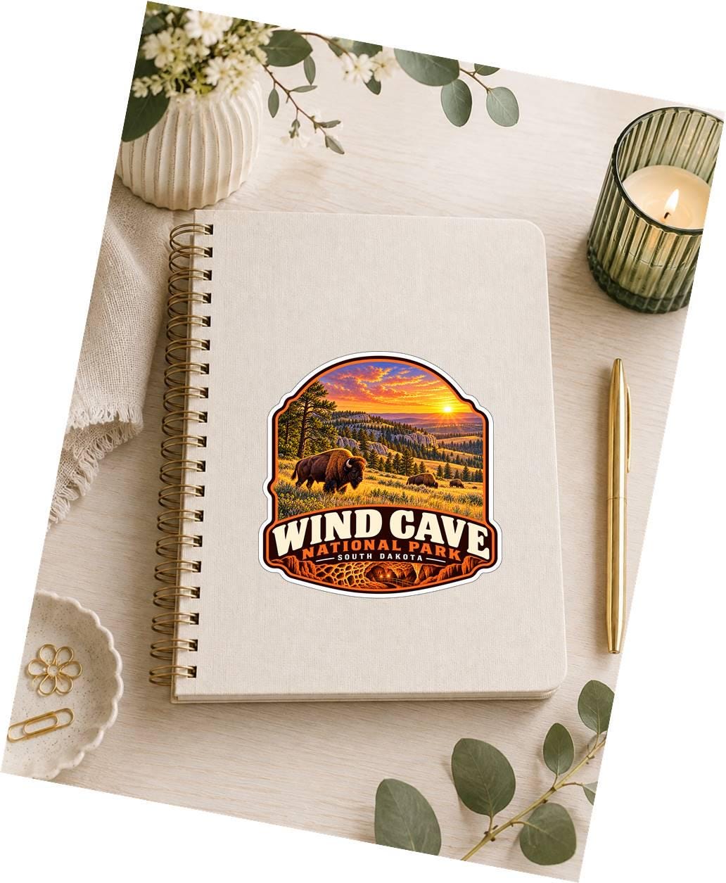 Wind Cave National Park Sticker, South Dakota Travel Vinyl Decal ST 211