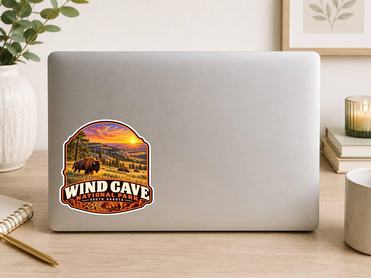 Wind Cave National Park Sticker, South Dakota Travel Vinyl Decal ST 211