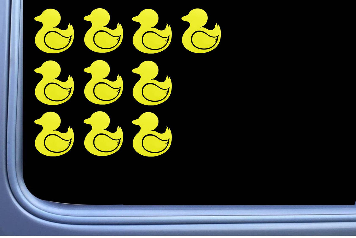 10 Pack Rubber Duck for Jeeps Ducking - Bulk Vinyl Decal – 2 Inch