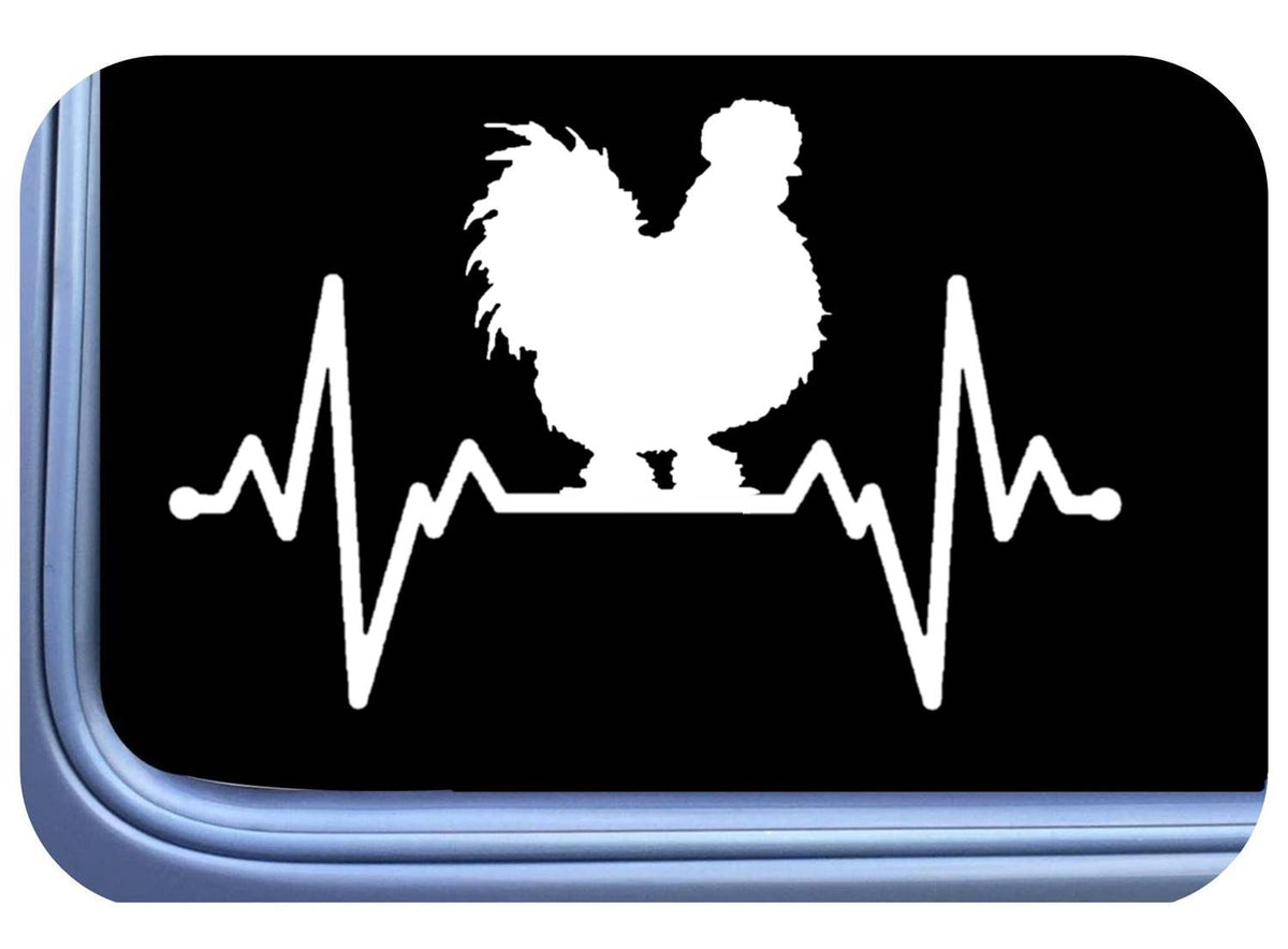Silkie Chicken Vinyl Decal – 8 Inch