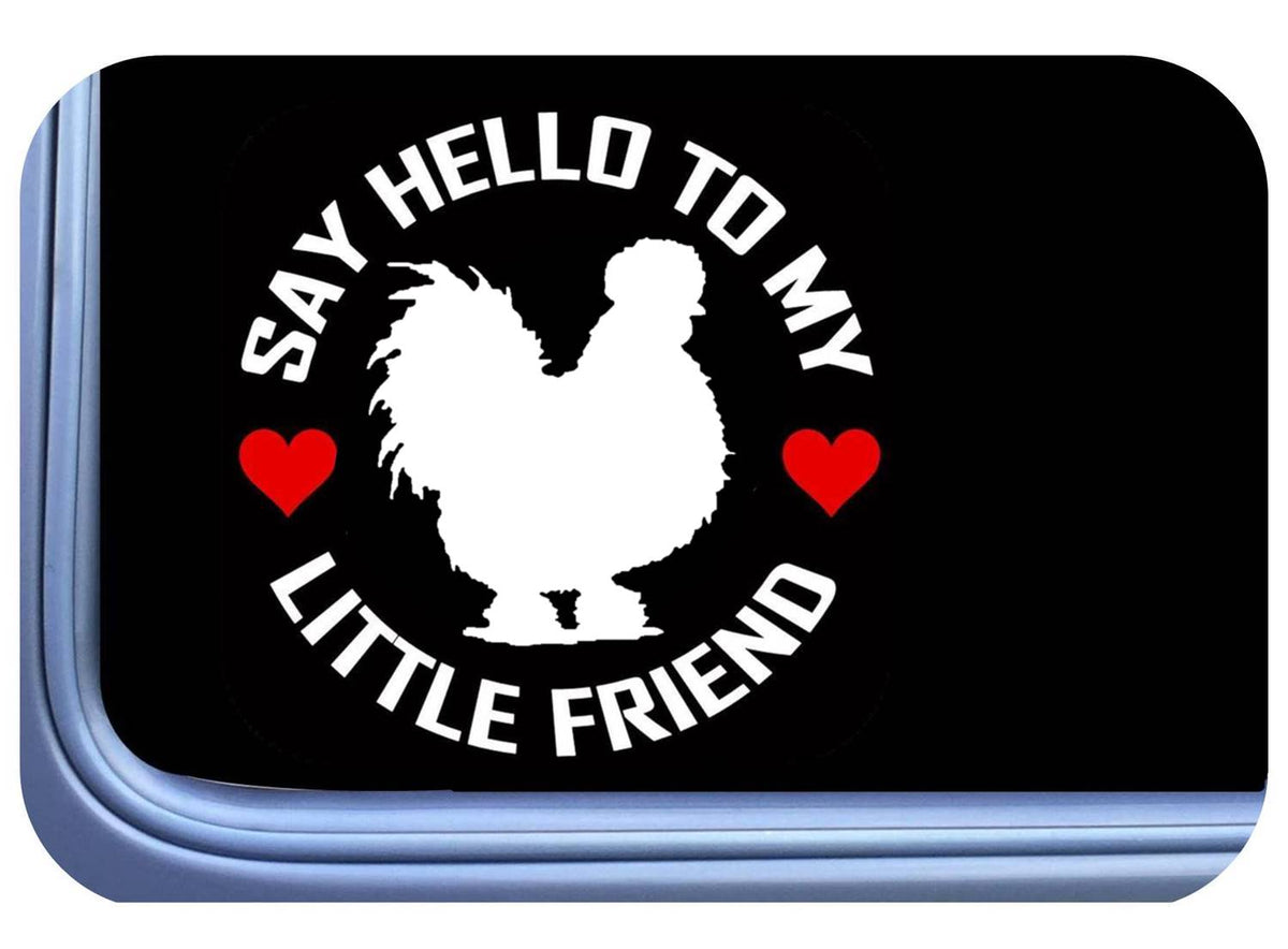Silkie Chicken Little Friend Vinyl Decal – 6 Inch