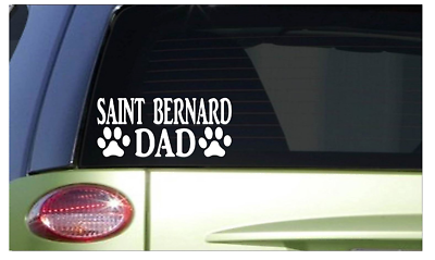 Saint Bernard Dad Vinyl Decal – 8 Inch