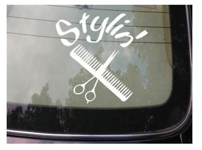 Hairstylist Stylin Vinyl Decal