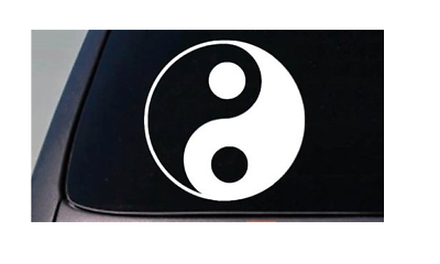 Yin Yang Vinyl Decal – 6 Inch