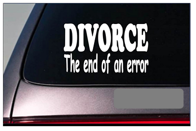 Divorce the End of an Error Vinyl Decal