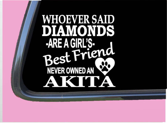 Akita Diamonds Vinyl Decal – 6 Inch