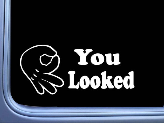 You Looked Vinyl Decal – 8 Inch