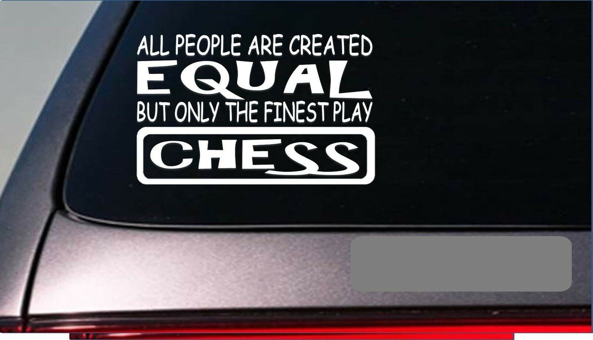 Chess Master Equal Vinyl Decal – 8 Inch