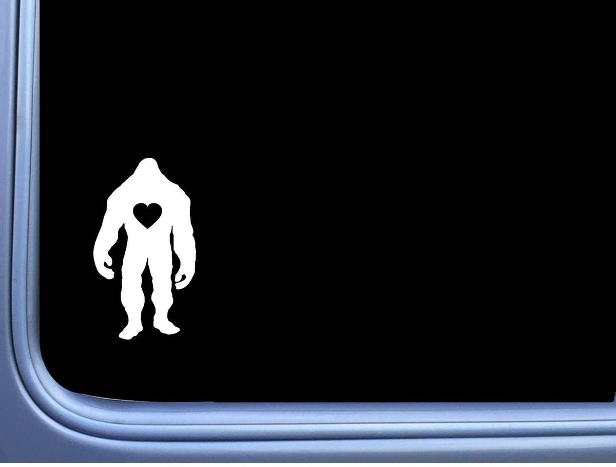 Bigfoot Little Heart Vinyl Decal – 8 Inch