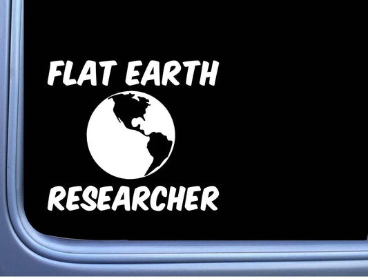 Flat Earth Researcher Vinyl Decal – 6 Inch