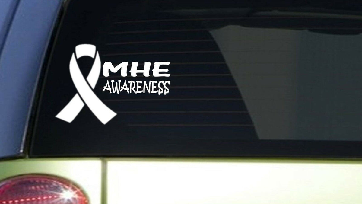 Mhe Awareness White Vinyl Decal – 8.5 Inch