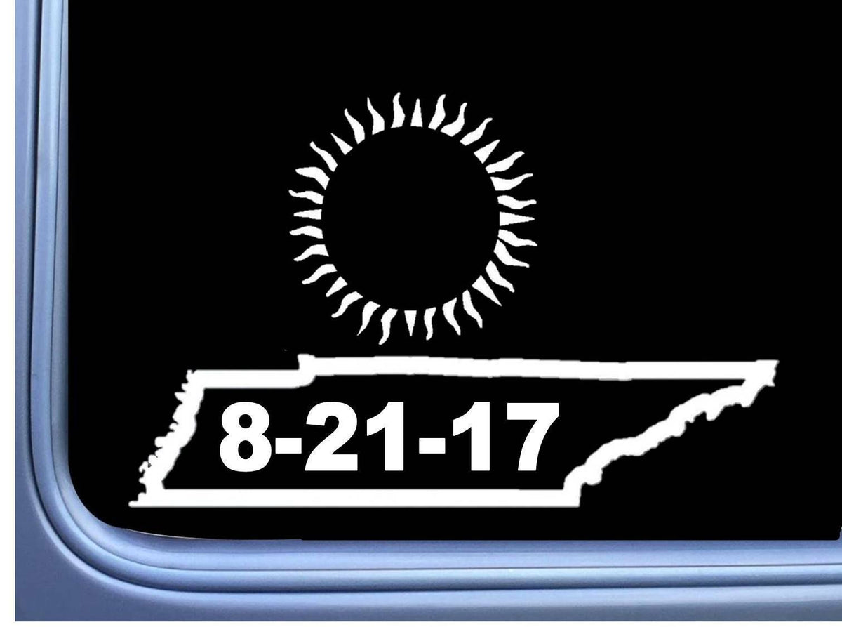 Tennessee Eclipse Path of Totality Vinyl Decal – 8 Inch