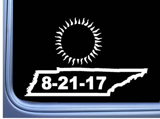 Tennessee Eclipse Path of Totality Vinyl Decal – 8 Inch