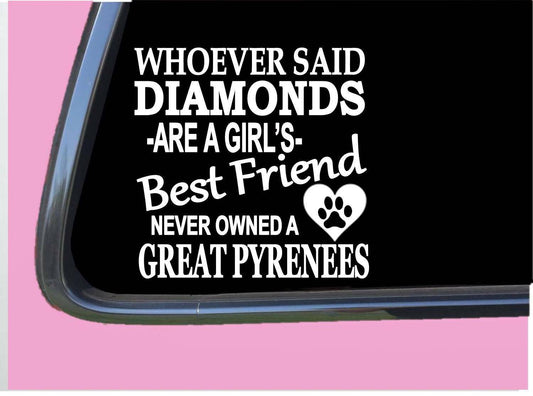 Great Pyrenees Diamonds Vinyl Decal – 6 Inch