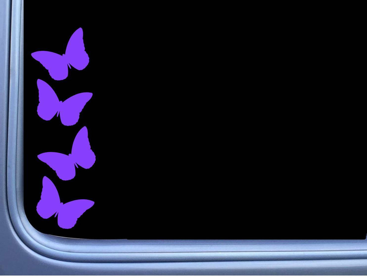 Lupus Purple Butterflies Vinyl Decal – 8 Inch