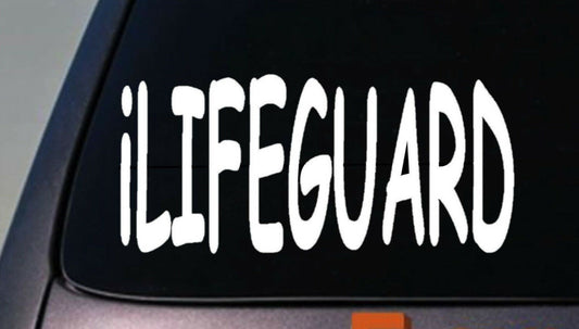 I Lifeguard Vinyl Decal – 6 Inch
