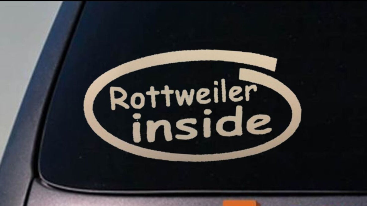 Rottweiler Inside Vinyl Decal