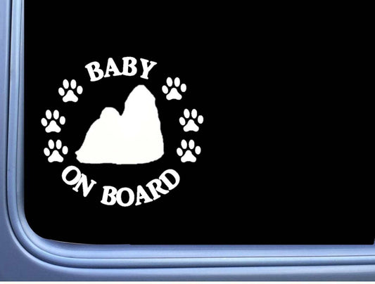 Baby on Board Shih Tzu Vinyl Decal – 6 Inch