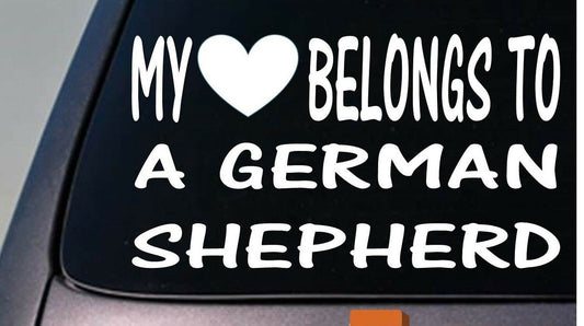 My Heart Belongs to a German Shepherd Vinyl Decal