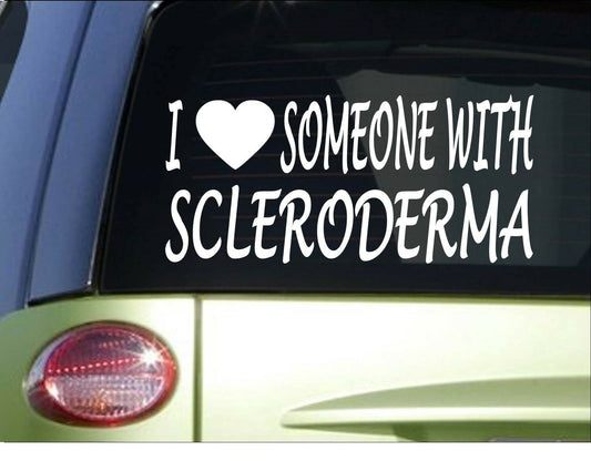 I Love Someone with Scleroderma Vinyl Decal – 8 Inch