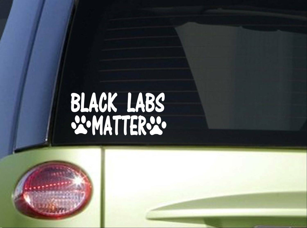 Black Labs Matter Wide Vinyl Decal – 8 Inch