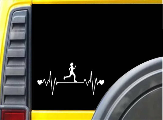 Running Girl Lifeline Vinyl Decal – 8 Inch