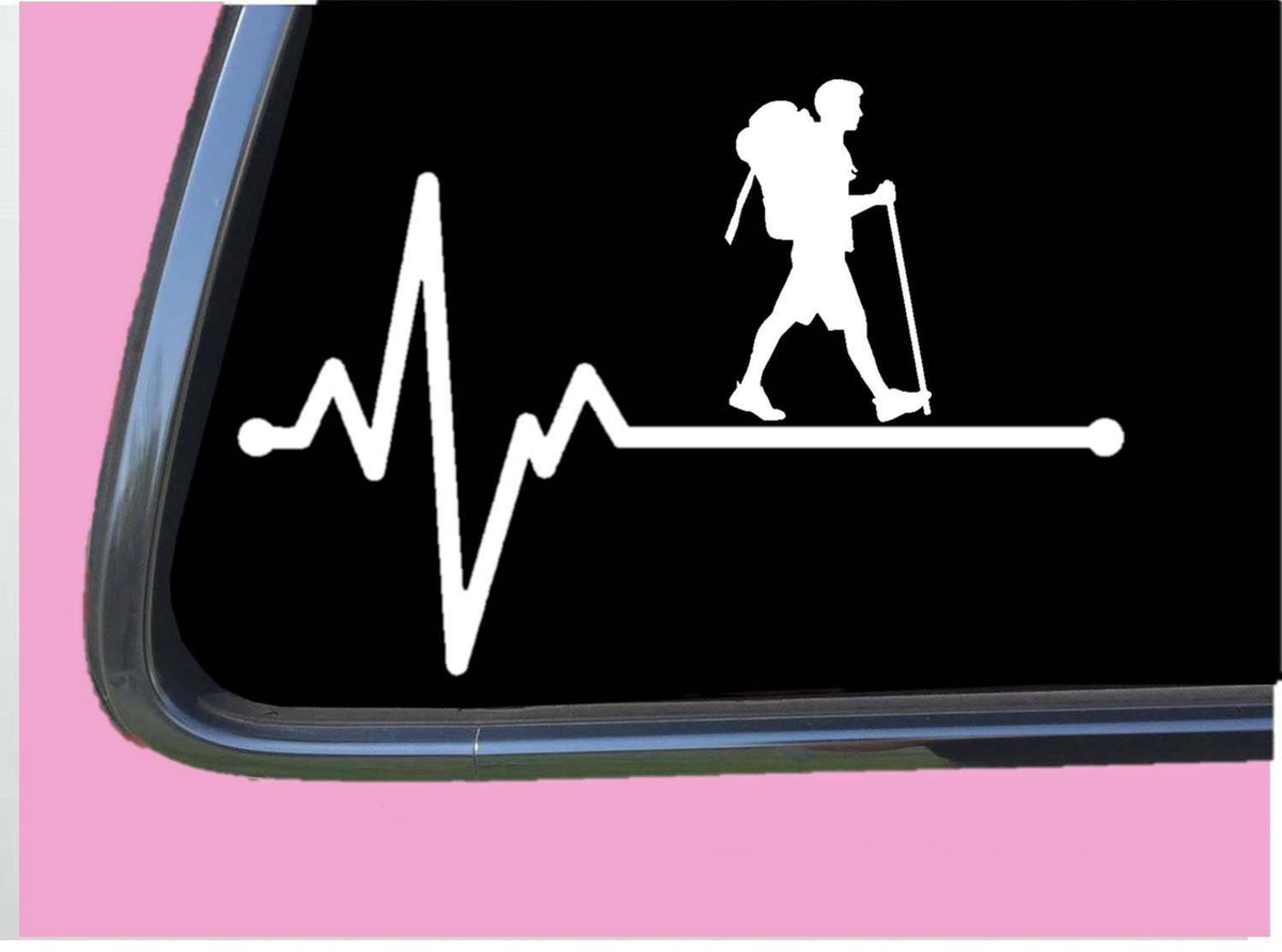 Hiking Man Lifeline Vinyl Decal – 8 Inch